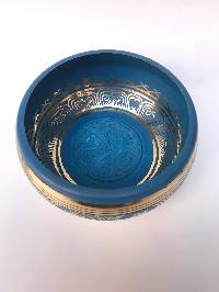 [third Eye Chakra], Singing Bowl With [om Mani Padme Hum Embossed]