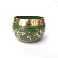 [heart Chakra], Singing Bowl With [pancha Buddha], In[green]