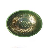 [heart Chakra], Singing Bowl With [endless Knot], In[green]