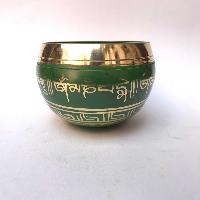 [heart Chakra], Singing Bowl With [double Dorje], In[green]