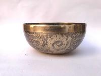 Handbeaten Bronze Singing Bowl With [etching Carving]