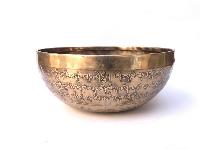 Handbeaten Bronze Singing Bowl With [etching Carving]