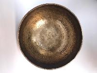 Hand Beaten Bronze Singing Bowl With [etching Carving]