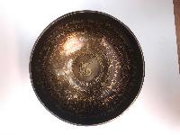 Hand Beaten Bronze Singing Bowl With [etching Carving]