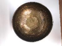 Hand Beaten Bronze Singing Bowl With [om Mani Padme Hum], [etching Carving]