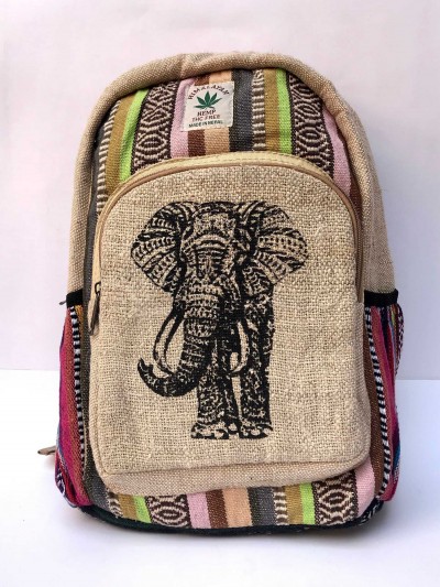 Natural Hemp Backpack Bag