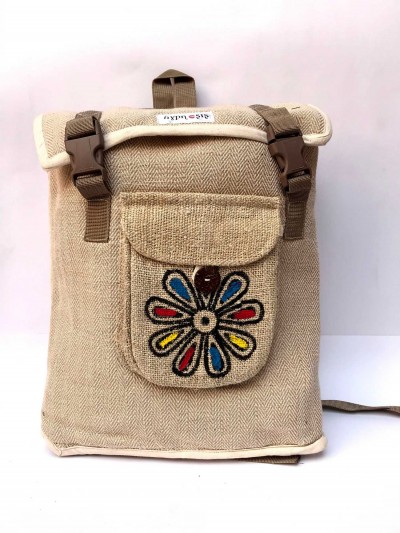 Natural Hemp Backpack Bag