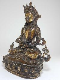 Tibetan Statue Of Amitayus, Good Quality, [bronze Antique Finishing]