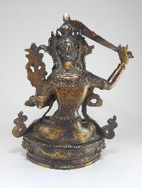 Tibetan Statue Of Manjushri, Good Quality, [bronze Antique Finishing]