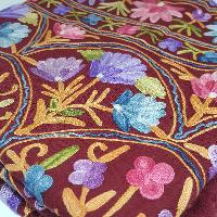 Woolen Shawl, Exquisite Handmade Four-ply Woolen Shawl: Intricate Embroidery And Unparalleled Quality, Real Wool, [hq], Bown