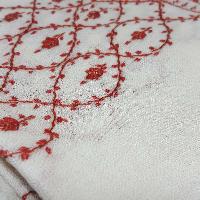 Ring Shawl, Delicate Two-ply Woolen Ring Shawl: Embroidered Beauty, Lightweight, And Warm, Real Wool, [hq], White