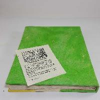 Tree Design, Lokta Paper [mediu] Notebook, [45 Pages], [tie Dye], [real Flower] Green, Yellow