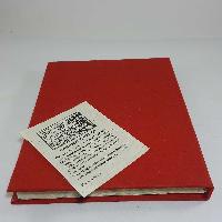 Plat Design, Lokta Paper [medium] Notebook, [45 Pages], [tie Dye], [real Flower], Red