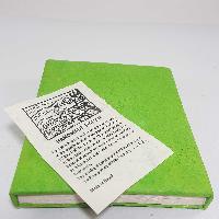 Foldable Son And Moon, Lokta Paper [small] Notebook, [40 Pages], Olive Green