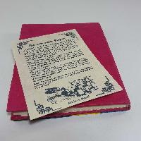 Square Design, Lokta Paper [small] Notebook, [40 Pages], Red Base, [patchwork]