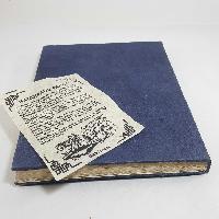 Circles Design,lokta Paper [medium] Notebook, [45 Pages], Dark Blue Base, [patchwork]