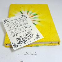 Folding Lokta Paper [medium] Notebook, [45 Pages], Tie Dye Yellow, [veggie Dye]