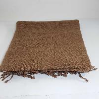 Pashmina Shawl, Nepali Handmade Shawl, In Four Ply Wool, Color Dye [brown Color]
