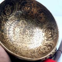 Fine Carving Singing Bowl [jambati], With [namgyalma], [etching Carving]