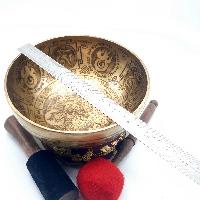 Fine Carving Singing Bowl [jambati], With [namgyalma], [etching Carving]