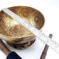 Fine Carving Singing Bowl [jambati], With [white Tara], [etching Carving]