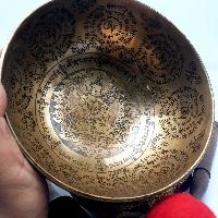 Fine Carving Singing Bowl [jambati], With [manjushri], [etching Carving]