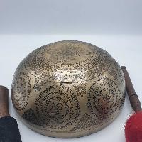 Fine Carving Singing Bowl [jambati], With [aparimita], [etching Carving]