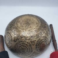 Fine Carving Singing Bowl [jambati], With [aparimita], [etching Carving]