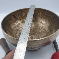 Fine Carving Singing Bowl [jambati], With [aparimita], [etching Carving]