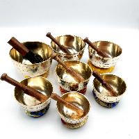 7 Chakra Set, Singing Bowl Set, [bronze], [glossy]