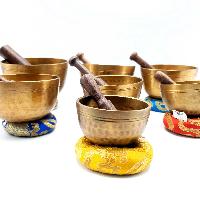 7 Chakra Set, Singing Bowl Set, [brass], [hand Hammered]