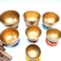 7 Chakra Set, Singing Bowl Set, [brass], [hand Hammered]