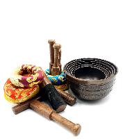 7 Chakra Set, Singing Bowl Set, [bronze], [oxidized]