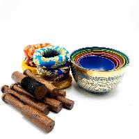 7 Chakra Set, Singing Bowl Set, [bronze], [painted]