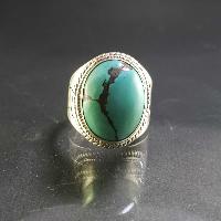 Turquoise Silver Ring [old Tibetan Turquoise], [adjustable Size]