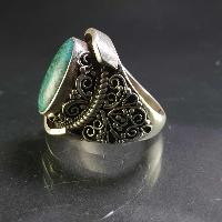 Turquoise Silver Ring [old Tibetan Turquoise]