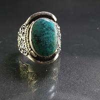 Turquoise Silver Ring [old Tibetan Turquoise]