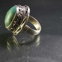 Turquoise Silver Ring [old Tibetan Turquoise]