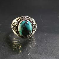 Turquoise Silver Ring [old Tibetan Turquoise]