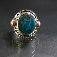 Turquoise Silver Ring [old Tibetan Turquoise]