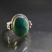 Turquoise Silver Ring [old Tibetan Turquoise]