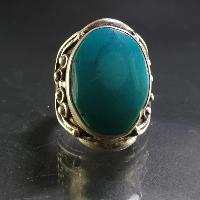 Turquoise Silver Ring [old Tibetan Turquoise]