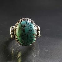 Turquoise Silver Ring [old Tibetan Turquoise]