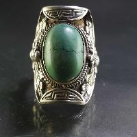 Turquoise Silver Ring [old Tibetan Turquoise]