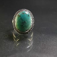 Turquoise Silver Ring [old Tibetan Turquoise]