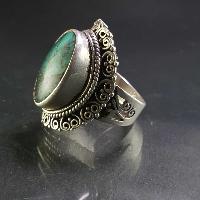 Turquoise Silver Ring [old Tibetan Turquoise]