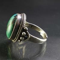 Turquoise Silver Ring [old Tibetan Turquoise]