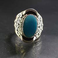 Turquoise Silver Ring [old Tibetan Turquoise]