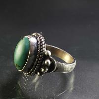 Turquoise Silver Ring [old Tibetan Turquoise]