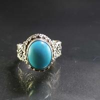 Turquoise Silver Ring [old Tibetan Turquoise]